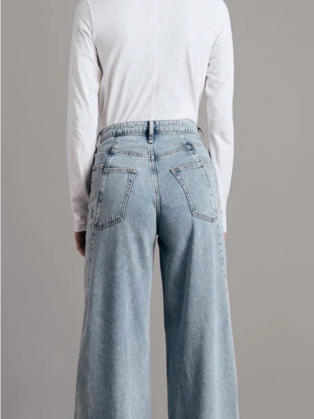 NWT Rag & Bone Light Blue Wide-Leg Jeans High waist Pants ALISHA SOFIE SPLCE - Picture 4 of 10